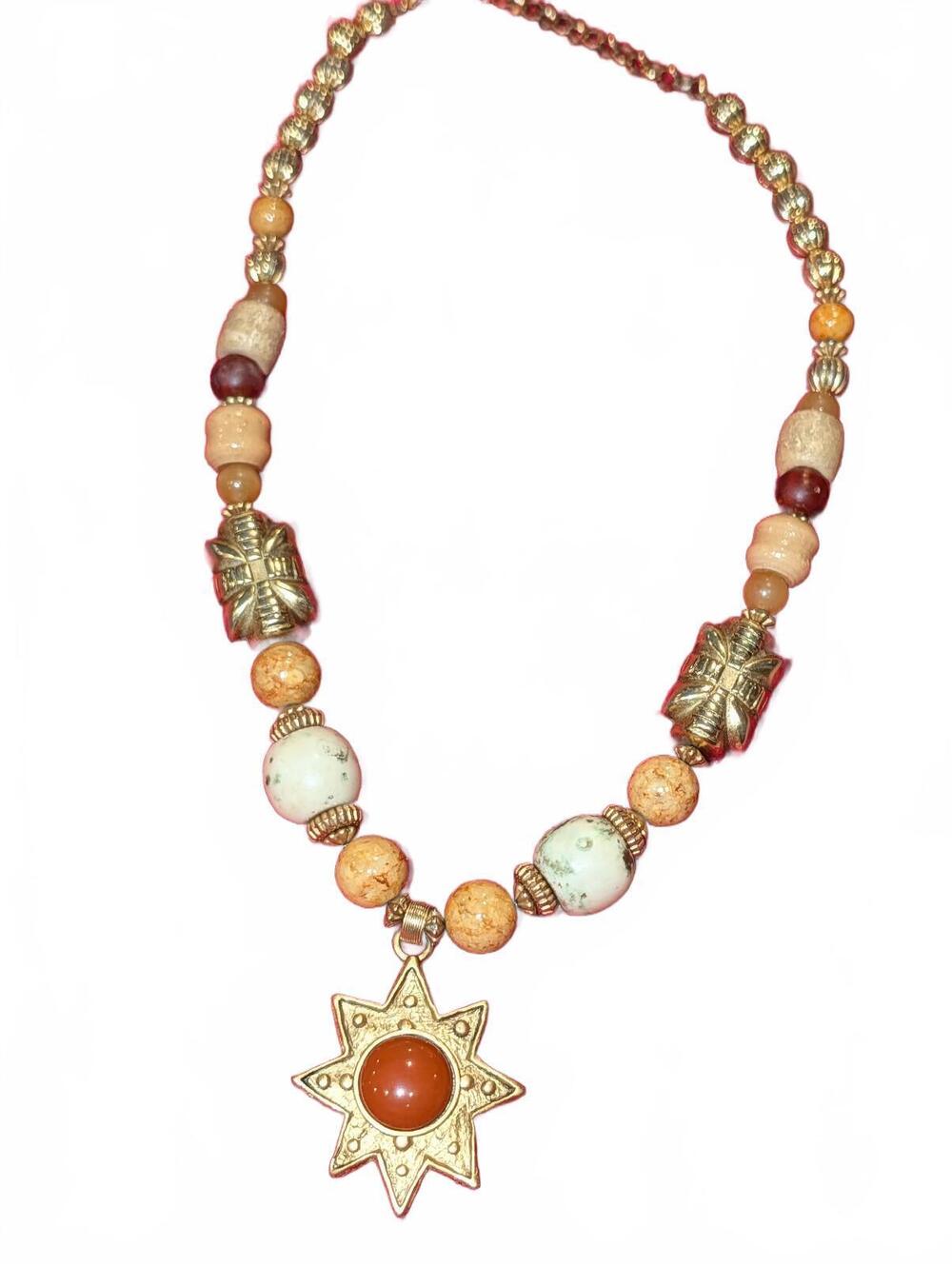 Robert Rose Vintage Beaded Necklace with Star Pendant